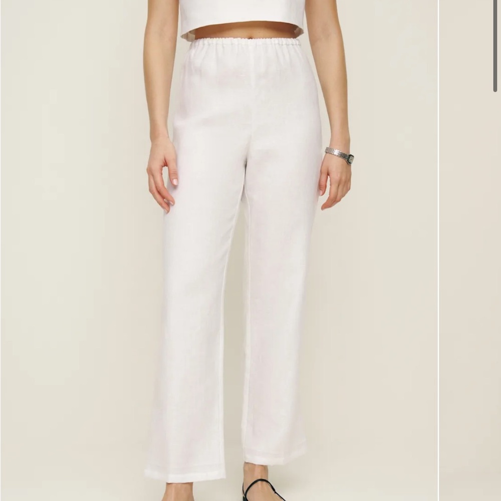 Reformation Remi Cropped Linen Petite Pant